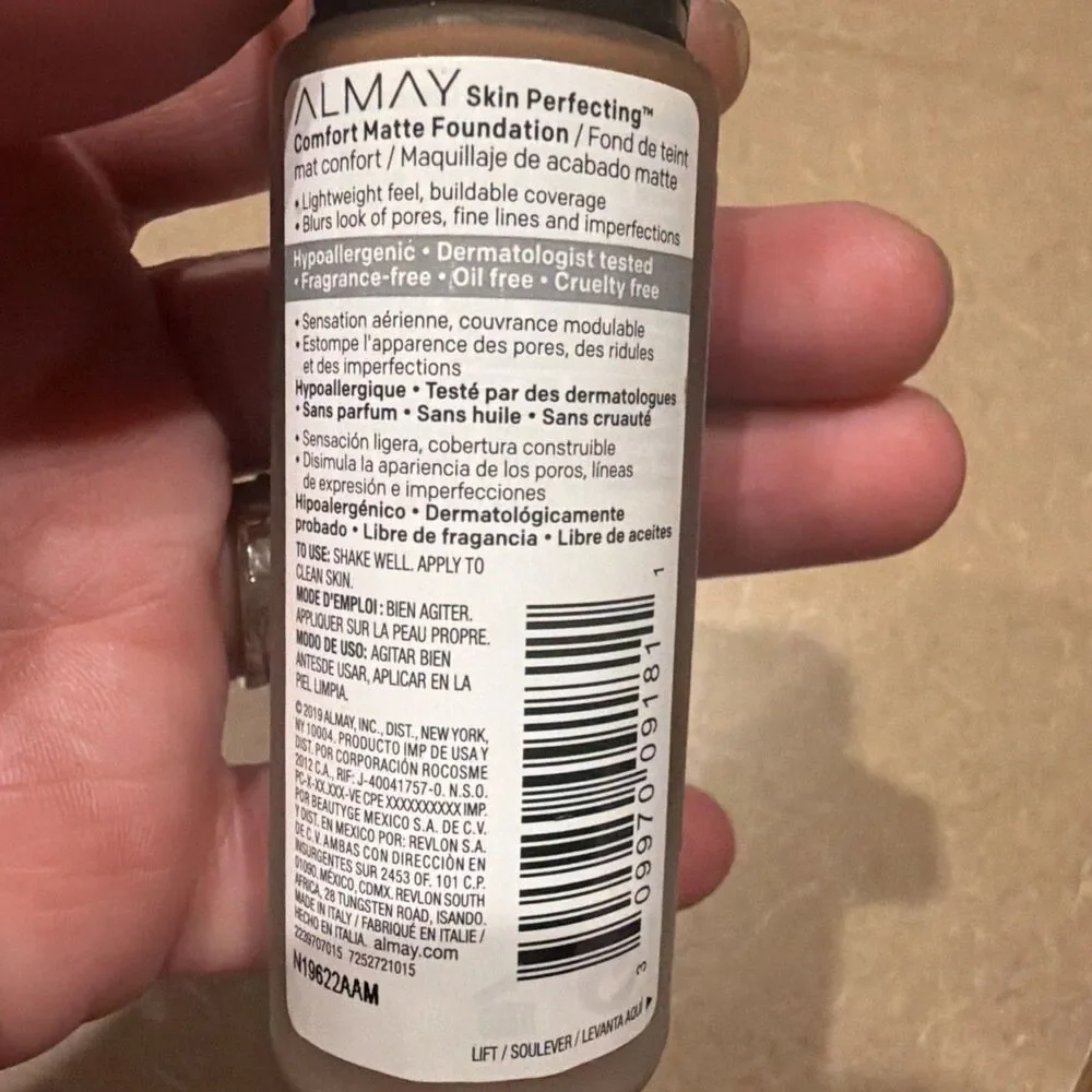 4 Almay Skin Perfecting Comfort Matte Foundation 240 Warm Almond Makeup Oil Free